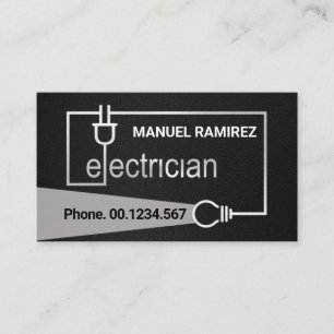 Carte De Visite Poutre Lumineuse Électricien Argent