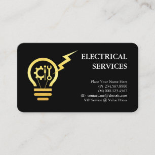 Carte De Visite Pouvoirs de foudre Ampoule Outils Filament