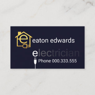 Carte De Visite Power Plug Electrician Bokeh