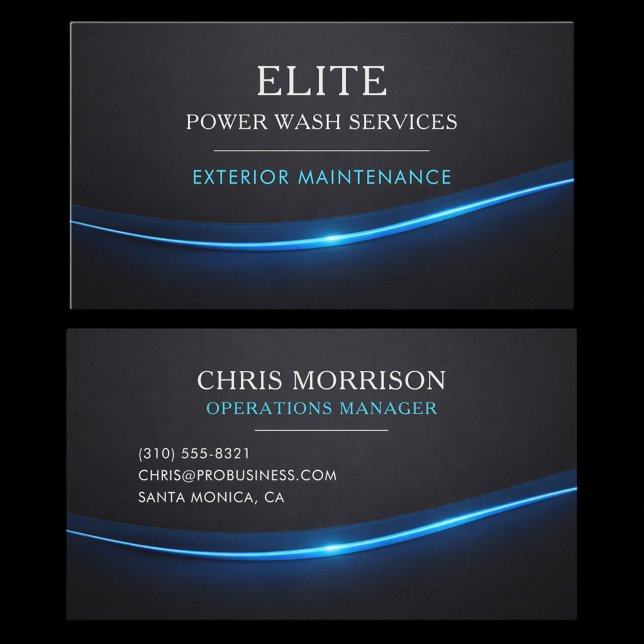 Carte De Visite Power Wash Services Professional (Créateur téléchargé)