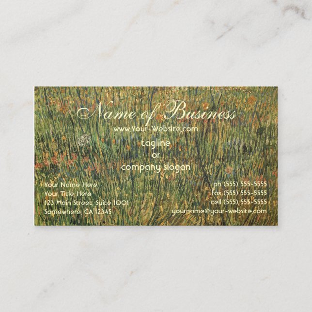 Carte De Visite Prairie en fleurs par Vincent van Gogh (Devant)