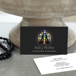 Carte De Visite Praticien de Yoga Reiki Chakras Lotus