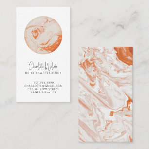 Carte De Visite Praticien moderne de Reiki abstrait