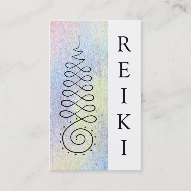Carte De Visite Praticien ou maître sacré de Reiki de la géométrie (Devant)