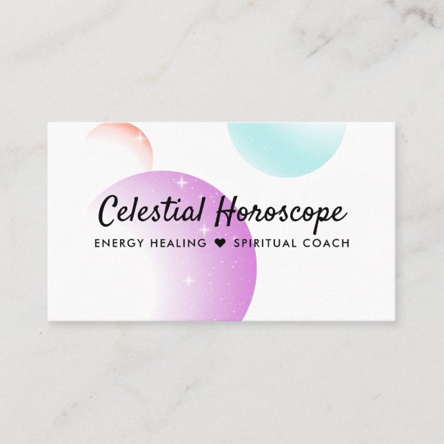 Carte De Visite Praticien Reiki des Phases Lunaires Célestes (Devant)