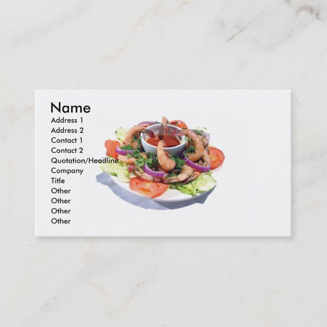 Carte de visite Prawn Platter (Devant)