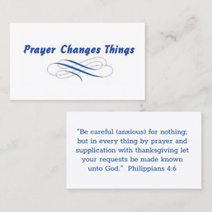 Carte De Visite PRAYER change les choses