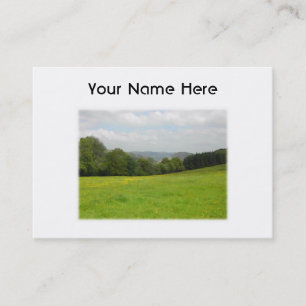 Carte De Visite Pré vert. Paysage de campagne. Coutume