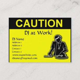 Carte De Visite Précaution - DJ au travail