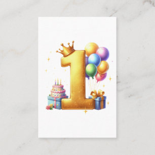 Carte De Visite Premier anniversaire doré
