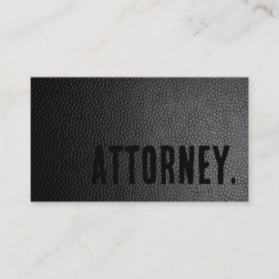 Carte De Visite Premier avocat en cuir faux noir