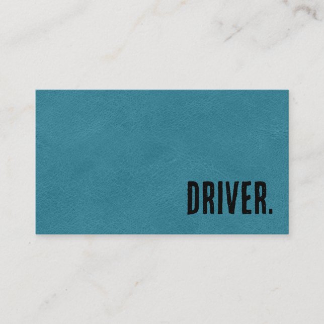 Carte De Visite Premier Blue Faux Cuir Conducteur (Devant)