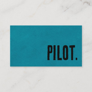 Carte De Visite Premier Blue Faux Cuir Pilote