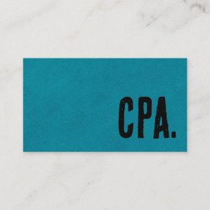 Carte De Visite Premier comptable en cuir Blue Faux