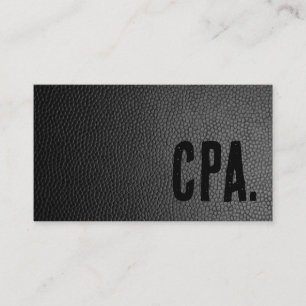 Carte De Visite Premier comptable en faux cuir noir