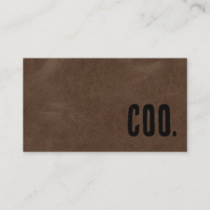 Carte De Visite Premier COO en cuir Brown Faux