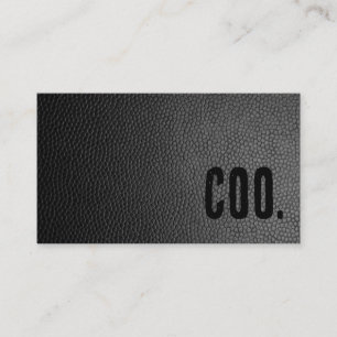 Carte De Visite Premier COO en faux cuir noir