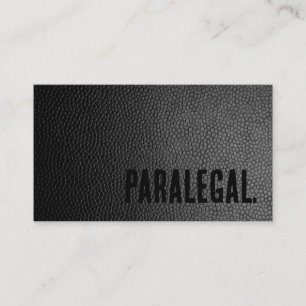 Carte De Visite Premier Parajuriste en Faux Cuir Noir