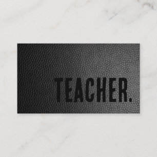 Carte De Visite Premier Tuteur Faux Cuir Noir