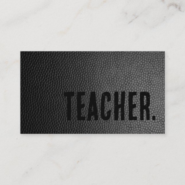 Carte De Visite Premier Tutor en cuir noir Faux (Devant)
