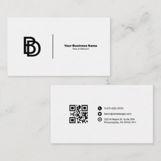 Carte de visite Premium avec logo et code QR
