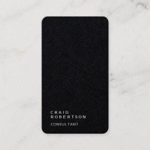 Carte De Visite Premium Black Plain tendance moderne minimaliste