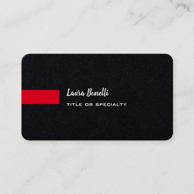 Carte De Visite Premium Black Red Professional (Devant)