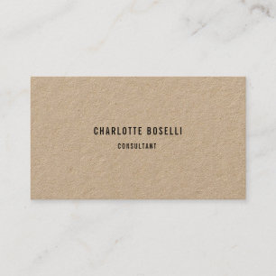 Carte De Visite Premium Kraft Élégant Classique Professionnel Simp