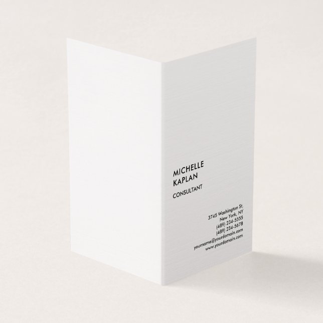 Carte De Visite Premium Lin moderne Professionnel Exclusif (Extérieur)