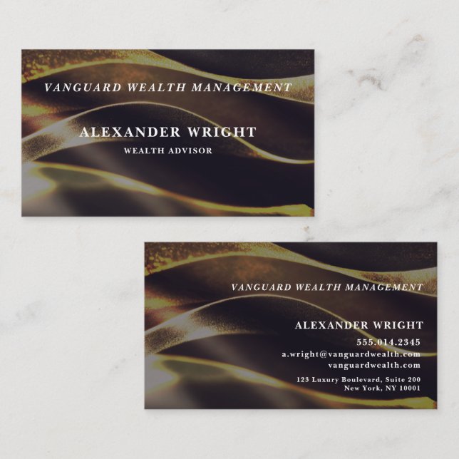 Carte De Visite Premium Luxurious Black Gold-type4 (Devant / Derrière)