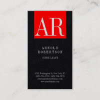 Premium Noir Rouge tendance Monogram Plain