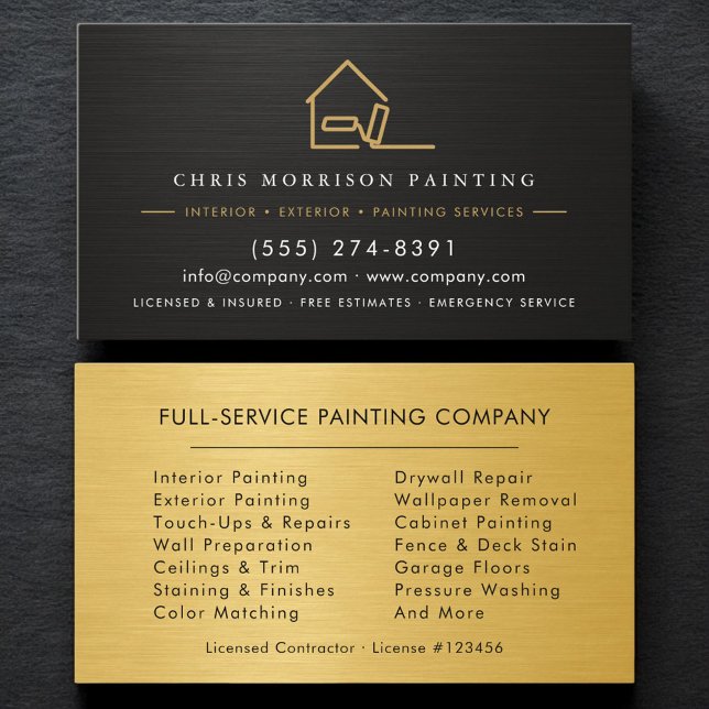 Carte De Visite Premium Painter Contractor  (Créateur téléchargé)