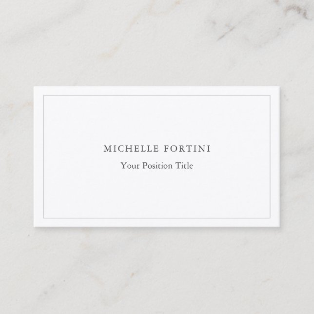 Carte De Visite Premium Silk tendance minimaliste professionnel (Devant)
