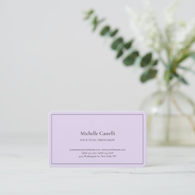 Carte De Visite Premium Soie Professionnel Unique Classique Simple (Debout devant)