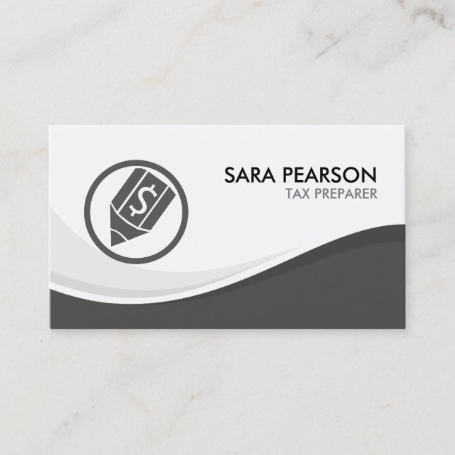 Carte De Visite Préparateur de déclaration fiscale Finance Financi (Devant)