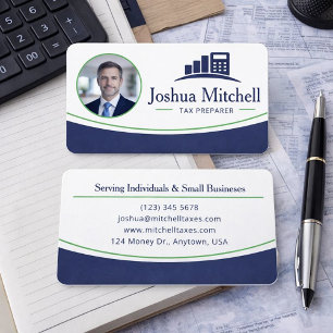 Carte De Visite Préparateur Fiscal Professionnel avec Photo Person