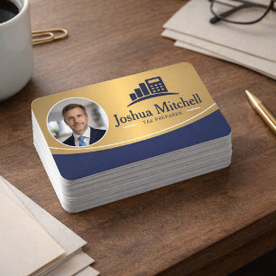 Carte De Visite Préparateur Fiscale Professionnel avec Photo Perso