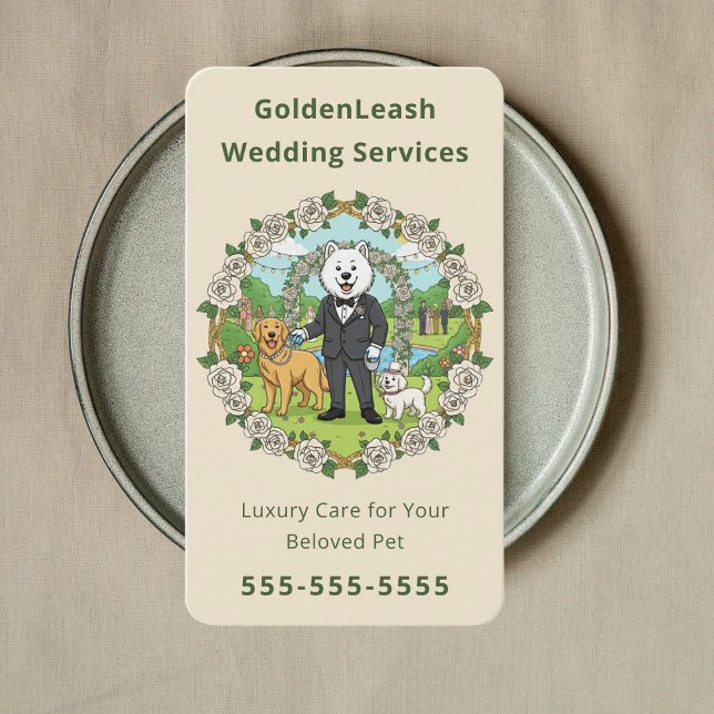 Carte De Visite Préposé de mariage de luxe pour animaux Compagnon  (Créateur téléchargé)