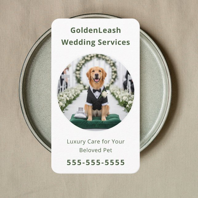 Carte De Visite Préposé de mariage de luxe pour animaux de compagn (Créateur téléchargé)