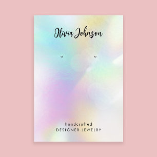 Carte De Visite Présentation élégante de bijoux holographiques pou