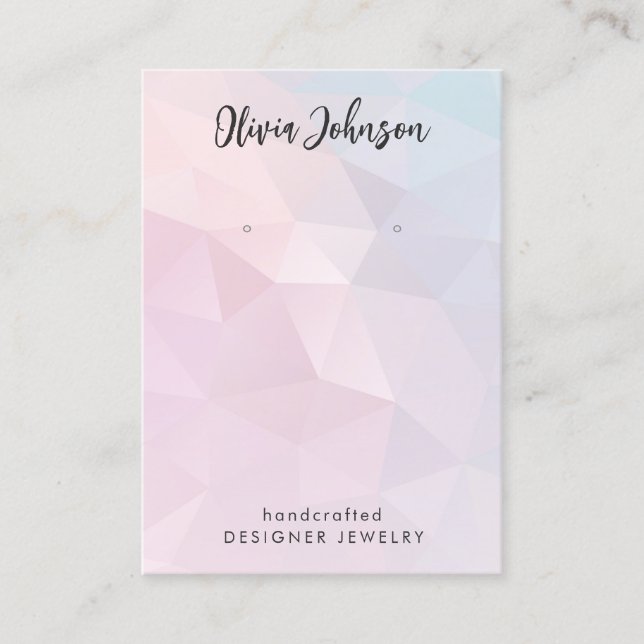 Carte De Visite Présentoir à boucles d'oreilles à motif simple mod (Devant)