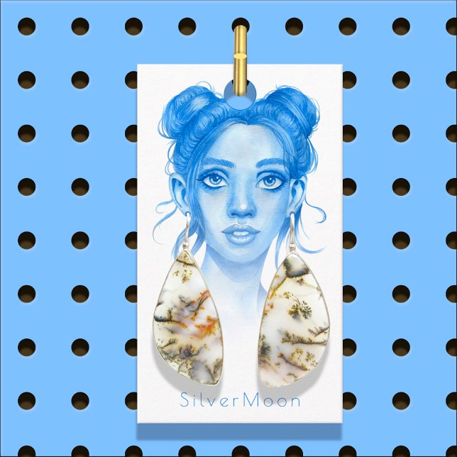 Carte De Visite Présentoir à boucles d'oreilles avec illustration  (Créateur téléchargé)