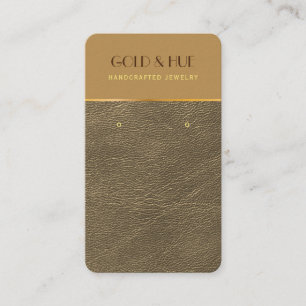 Carte De Visite Présentoir à boucles d'oreilles élégant en cuir ma