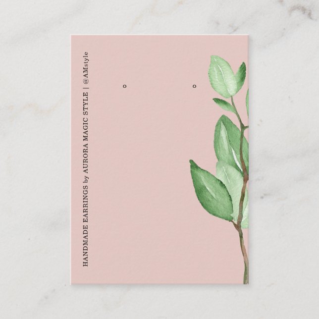 Carte De Visite Présentoir à boucles d'oreilles en cuir simple min (Devant)