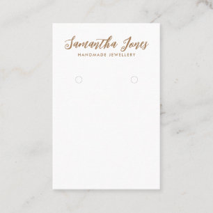 Carte De Visite Présentoir à boucles d'oreilles en écriture simple