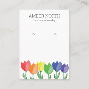 Carte De Visite Présentoir à boucles d'oreilles Fleur de Tulipe Ar