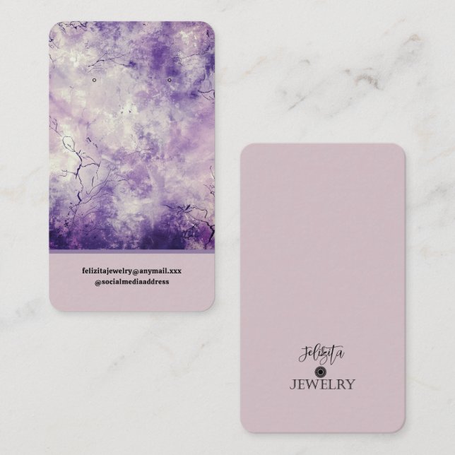 Carte De Visite Présentoir à boucles d'oreilles moderne de couleur (Devant / Derrière)
