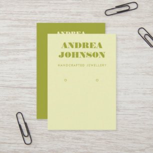 Carte De Visite Présentoir à boucles d'oreilles vert citron gras M