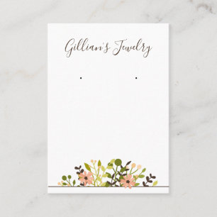 Carte De Visite Présentoir à fleurs avec feuilles simples pour col