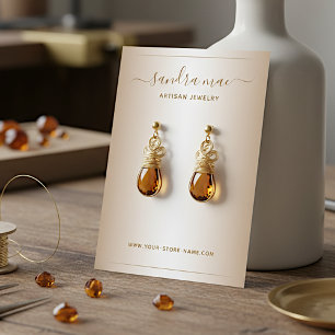 Carte De Visite Présentoir Cartonné Simple et Élégant pour Boucles